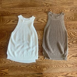 SLEEVELESS SWEATER SET